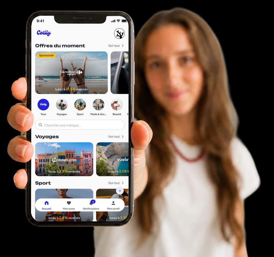 Application Cotily sur smartphone